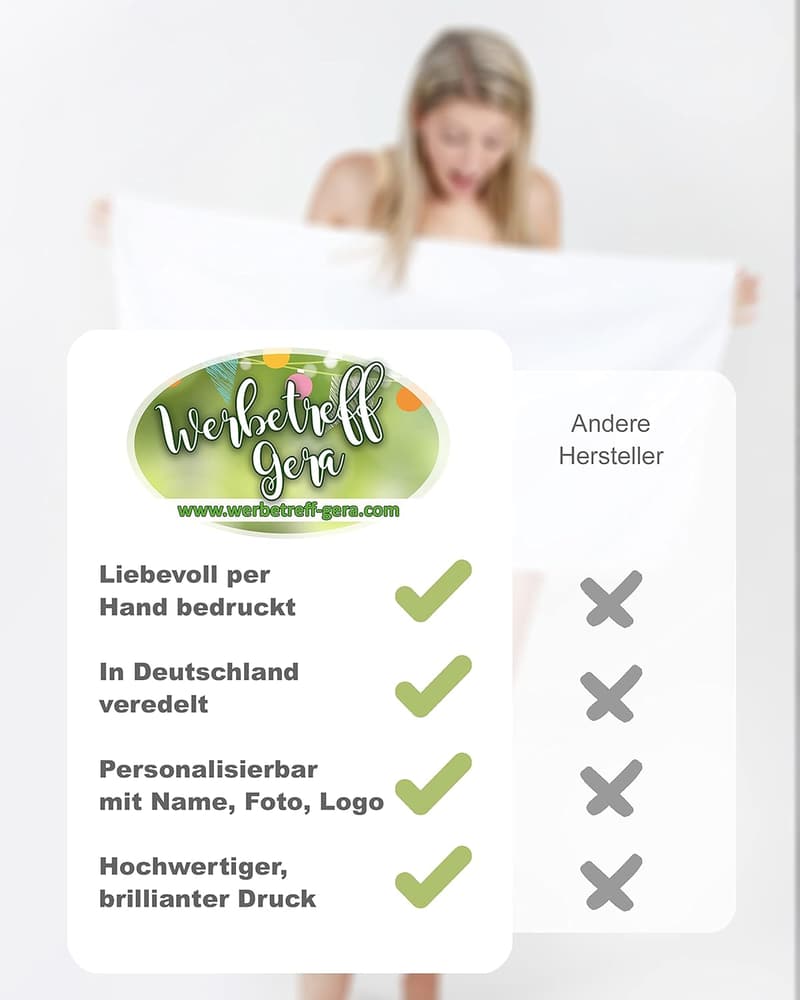 Personalisiertes Foto-Handtuch 50 x 100 cm für Männer und Frauen