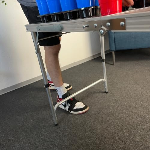 Bierpong Tischset mit Becherhaltern und 6 Bällen – ideal für Partys