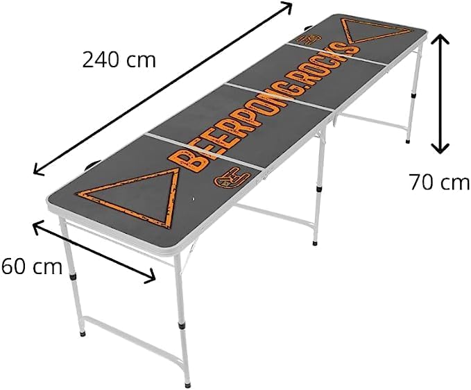 Bierpong Tischset mit Becherhaltern und 6 Bällen – ideal für Partys
