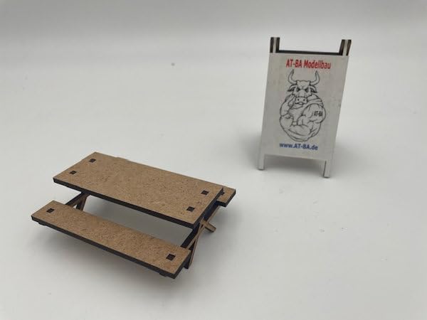 Slotcar-Deko 5er Set Biertischgarnitur ohne Rückenlehne