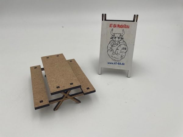 Slotcar-Deko 5er Set Biertischgarnitur ohne Rückenlehne