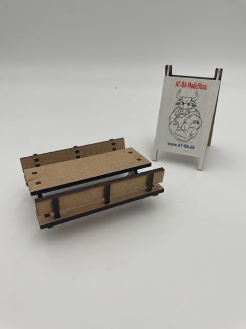 Slotcar-Deko Biertischgarnitur 5er Set mit Rückenlehne