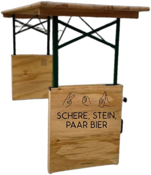 Handgefertigte Biertisch-Erhöhung aus Holz - 110 cm, inkl. Flaschenöffner