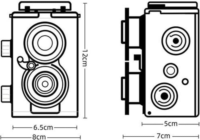 Wiederverwendbare 35-mm TLR Filmkamera mit Dual-Objektiv für Retro-Fotografie