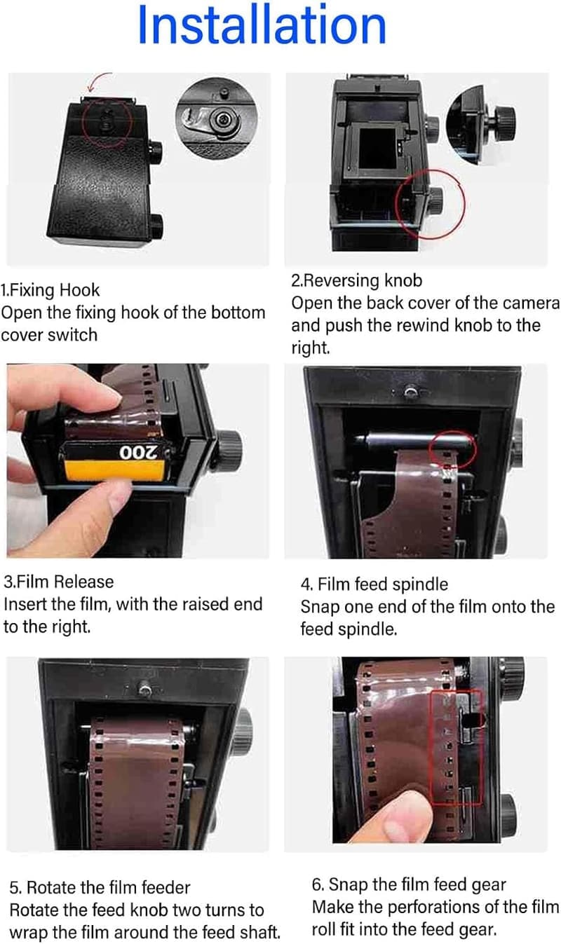 Wiederverwendbare 35-mm TLR Filmkamera mit Dual-Objektiv für Retro-Fotografie