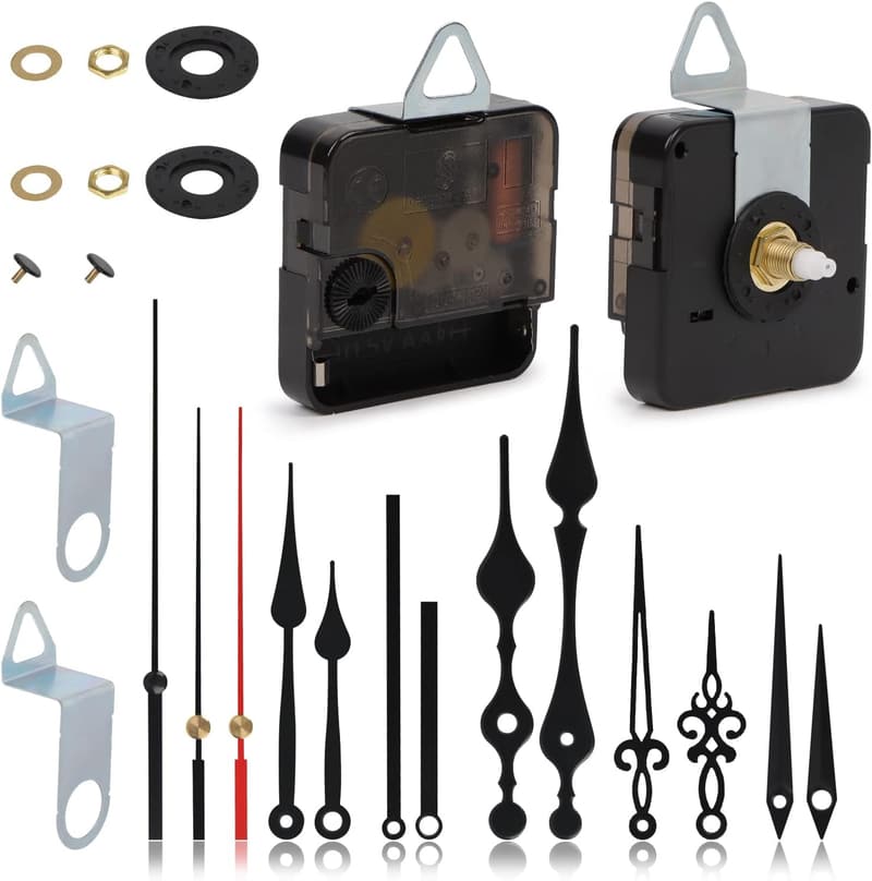 Geräuschloses Quarz-Uhrwerk Set mit 5 Zeiger-Sets für DIY Uhren