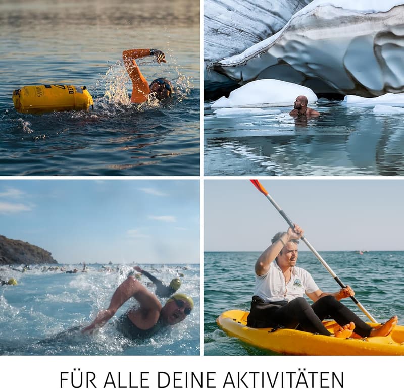 Restube PRO Schwimmboje – Aufblasbare Sicherheitsboje für Freiwasserschwimmen