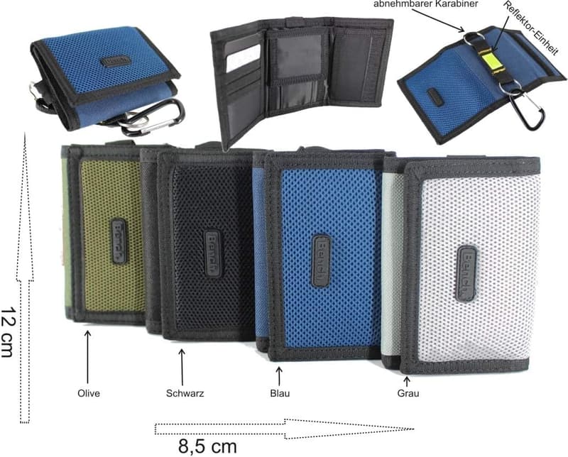 Klettbörse Bench Wallet in Schwarz für Männer und Frauen