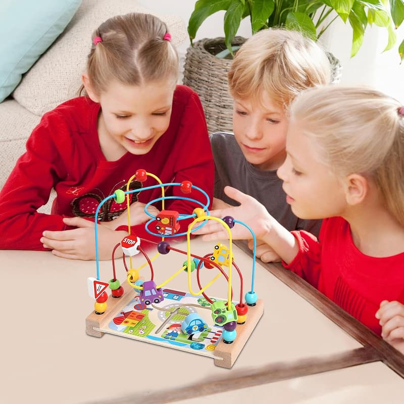 Sensorisches Labyrinthspielzeug aus Holz für Kleinkinder (1-3 Jahre)