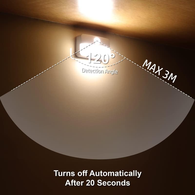 Bewegungsmelder Nachtlicht - 2er Set LED für Flur und Schlafzimmer