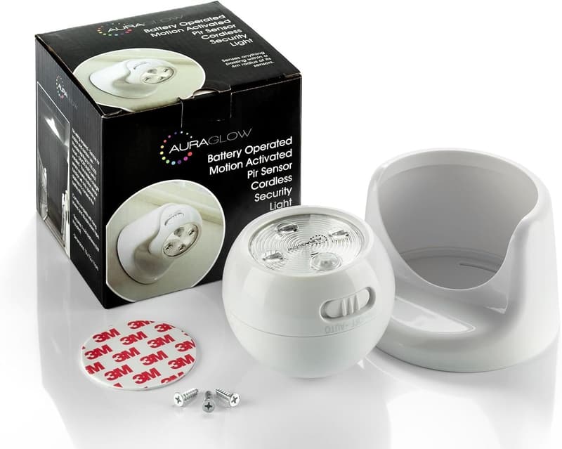 Bewegungsaktivierte LED-Sicherheitsleuchte mit PIR-Sensor, schnurlos