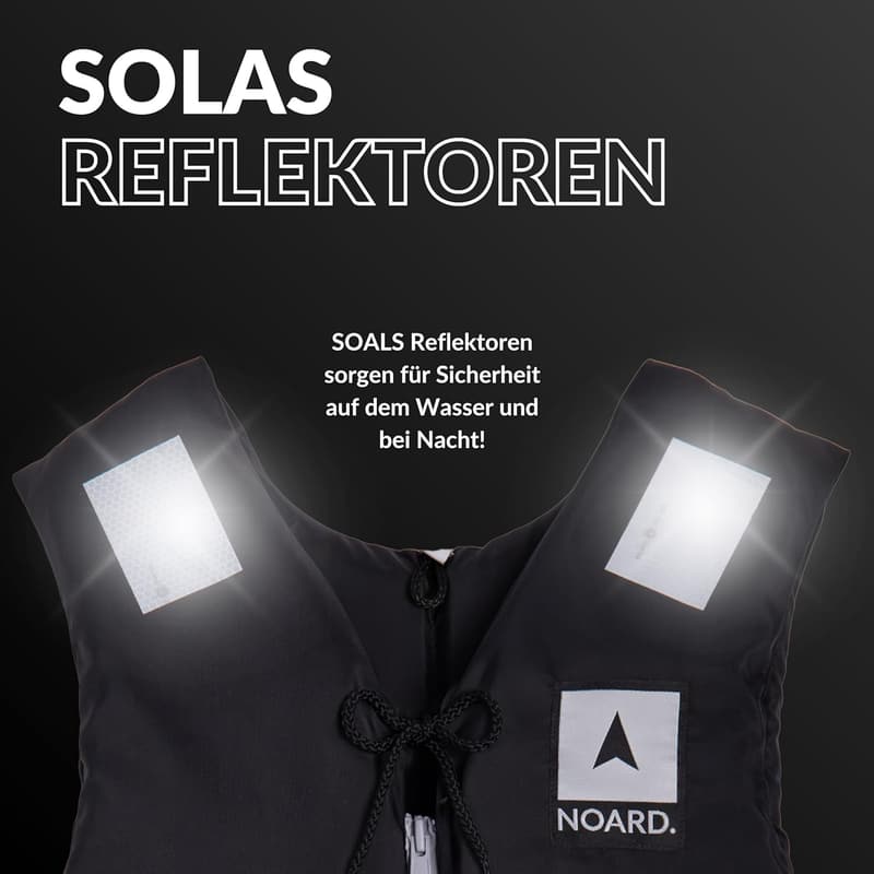Schwimmweste Black Edition für 25-120 kg - EN ISO 12402-5 CE