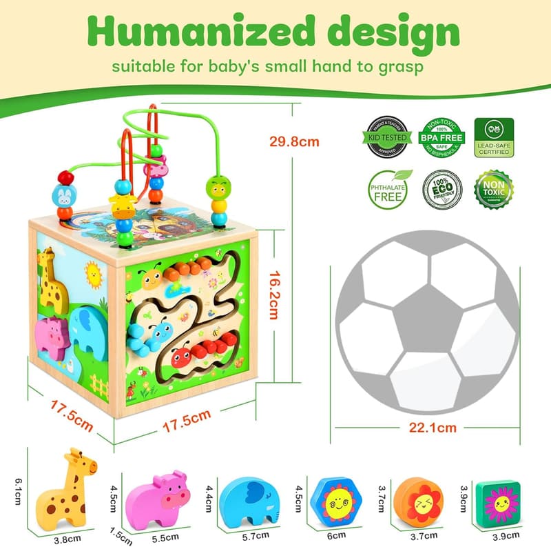 Motorikspielzeug Holzspielzeug für 1-4 Jahre – Montessori Würfel