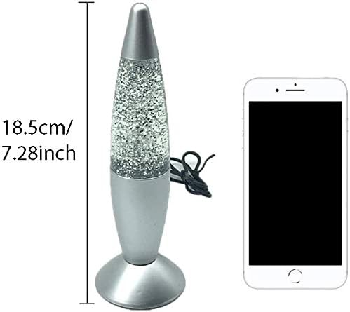 Vintage LED Glitter Lava Lampe 7,28'' – USB Nachtlicht für Kinder