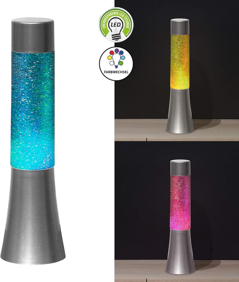 Batteriebetriebene LED Lavalampe mit Farbwechsel für Partys