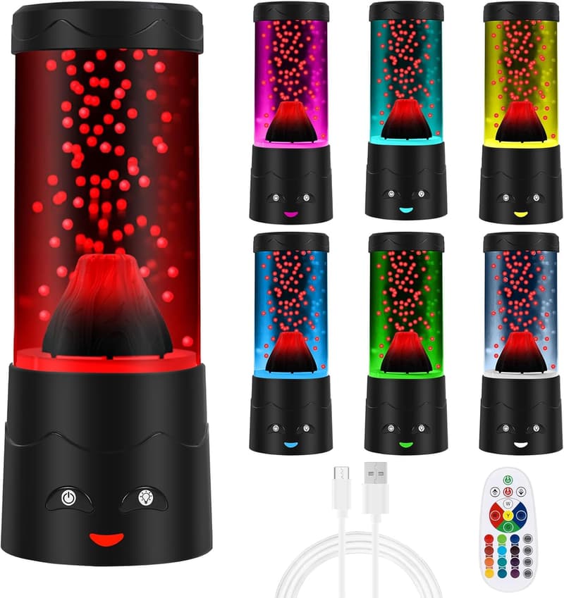 Lava Lampe für Kinder, 16 Farben mit Fernbedienung, Stimmungslicht