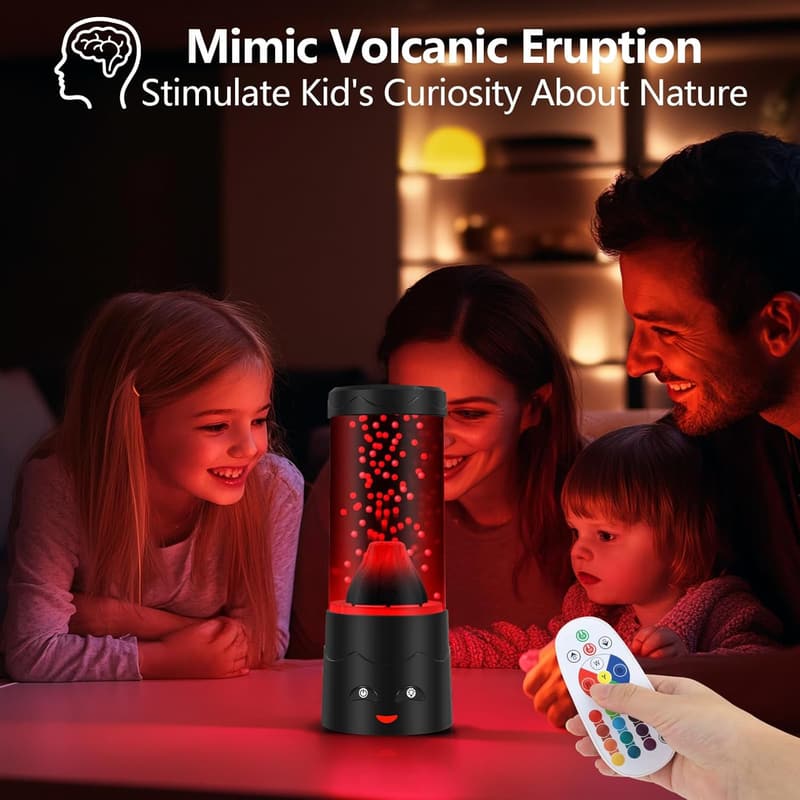 Lava Lampe für Kinder, 16 Farben mit Fernbedienung, Stimmungslicht