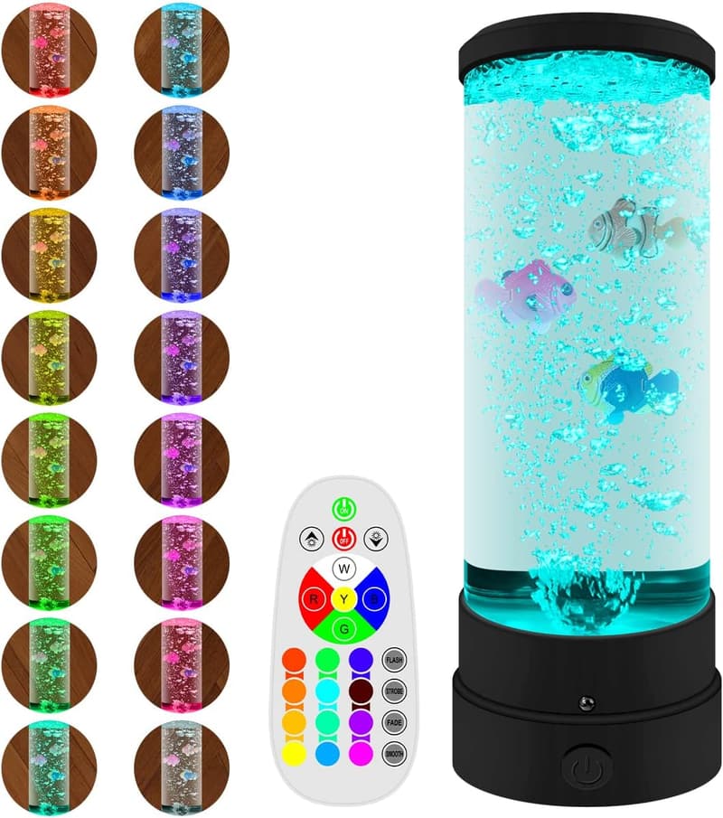 Fisch Lavalampe mit Fernbedienung - Aquarium-Stimmungslampe USB