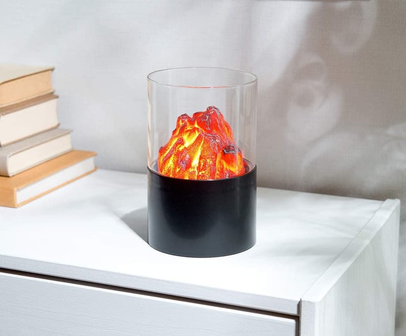Mini-Dekofeuer mit Flackerlicht – batteriebetriebenes LED-Modell