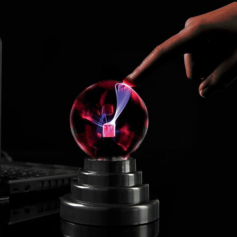 Mini-Plasmalampe 14 cm mit USB- und Batteriebetrieb