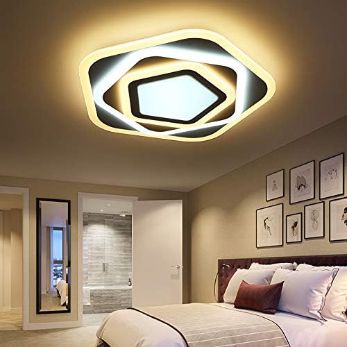 Flache LED Deckenleuchte mit Fernbedienung, dimmbar, 50W, weiß
