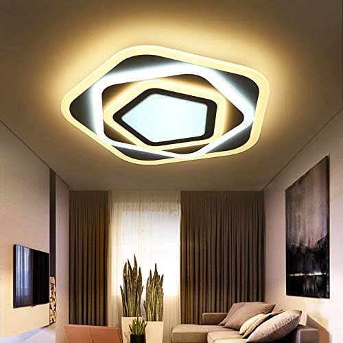 Flache LED Deckenleuchte mit Fernbedienung, dimmbar, 50W, weiß