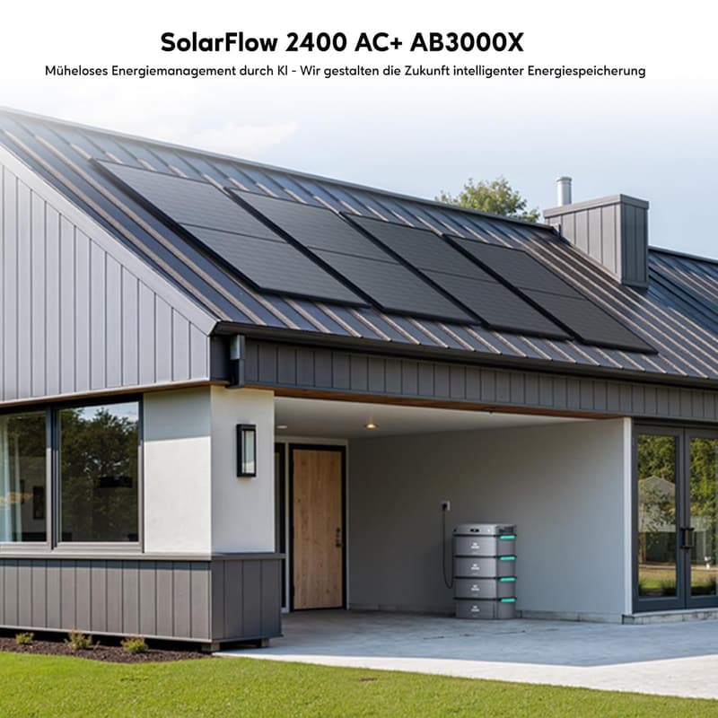 SolarFlow 2400 AC: KI-gestütztes Energiemanagementsystem, 2,88 kWh und erweiterbar auf 17,28 kWh