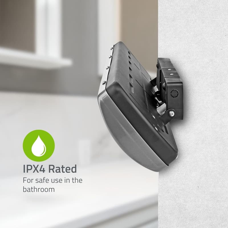 Nedis HTBA10GY Badezimmerheizung 1200 W mit verstellbarem Thermostat