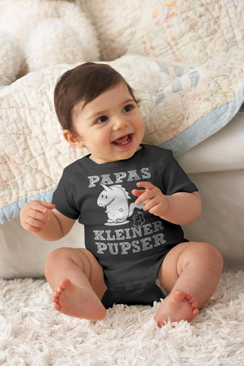 Papa und Baby Set – T-Shirt für Herren und Baby Body