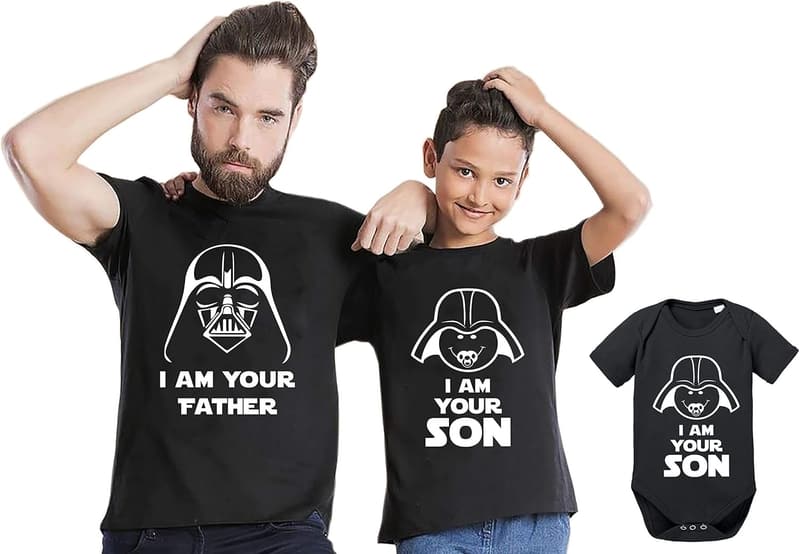 Papa-Sohn Partnerlook T-Shirt für Väter und Kinder