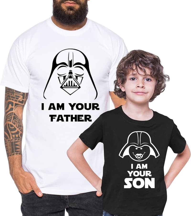 Papa-Sohn Partnerlook T-Shirt für Väter und Kinder