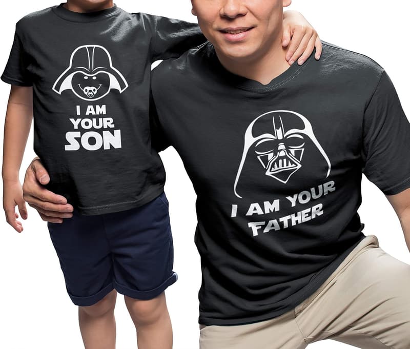 Papa-Sohn Partnerlook T-Shirt für Väter und Kinder