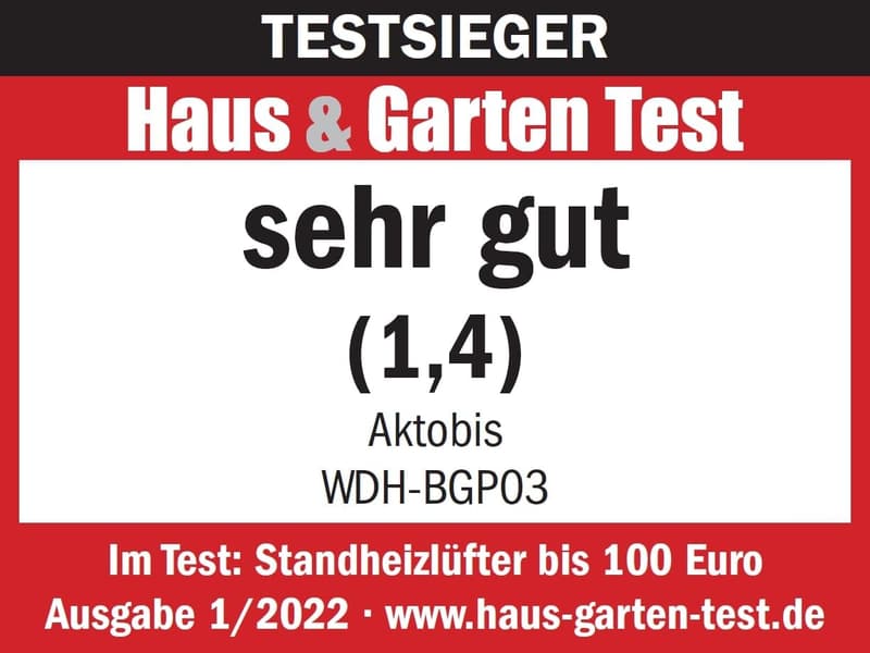 Aktobis 3 kW Elektroheizer Frostwächter für Bau und Werkstatt