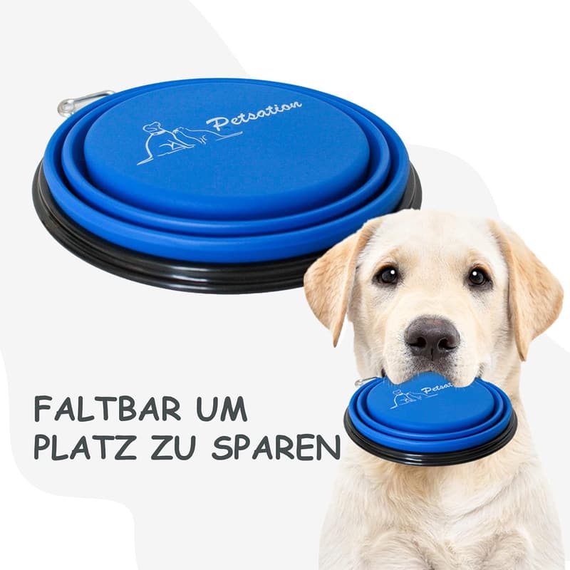 Faltbarer Hundenapf für Reisen und Alltag – 1000 ml, Blau