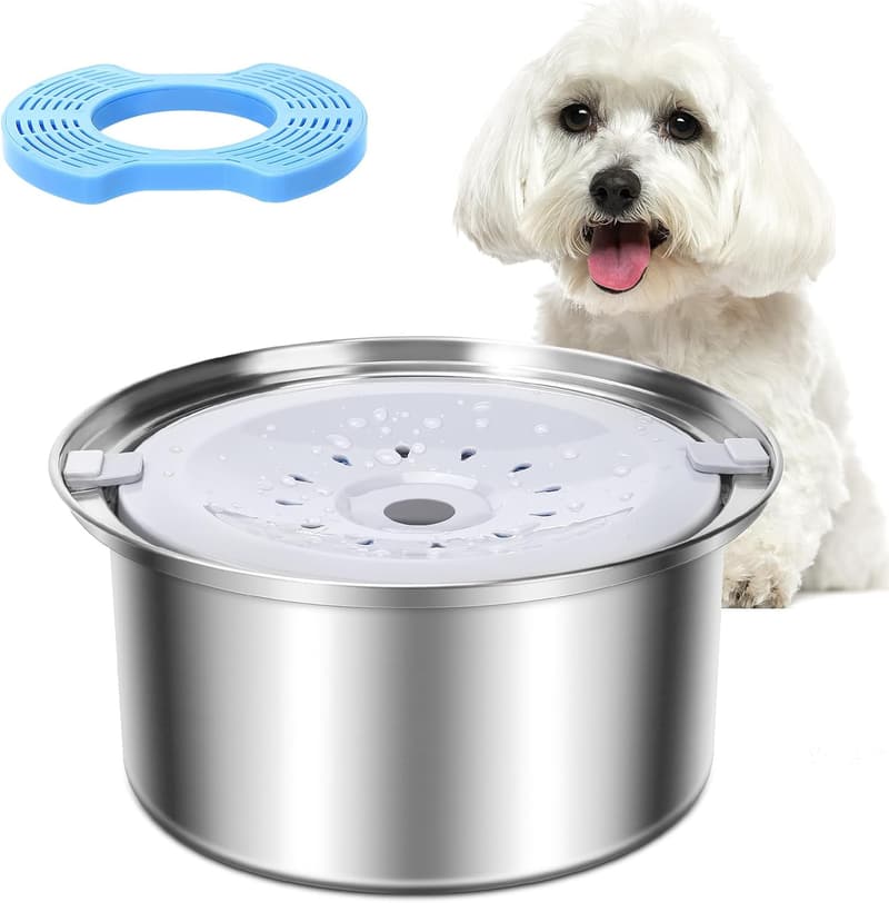 Auslaufsicherer Wassernapf für Hunde mit Karbonfilter, 4L