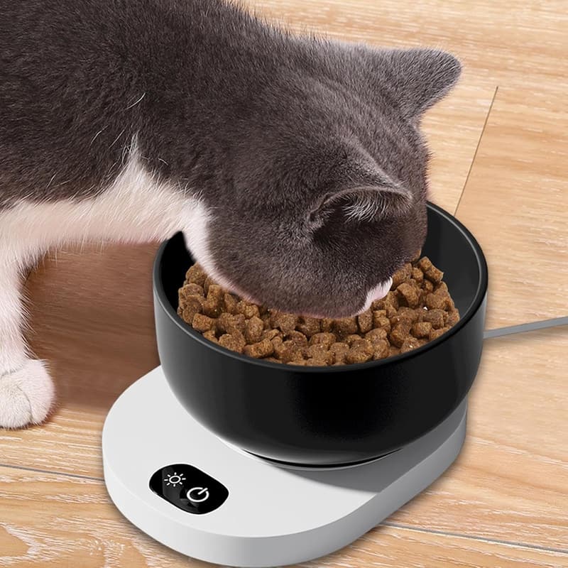 Beheizter Katzennapf aus Keramik mit Thermostat - Warmwasser bis 35°C