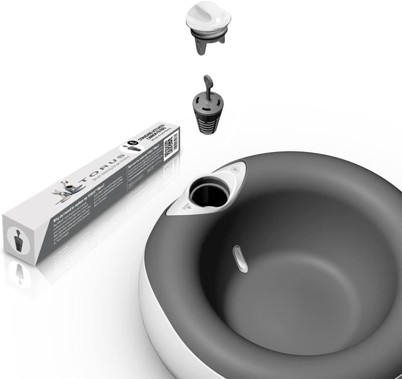 Torus Pet Maxi Wassernapf mit Holzkohle – 2L, Antimikrobiell, BPA-frei