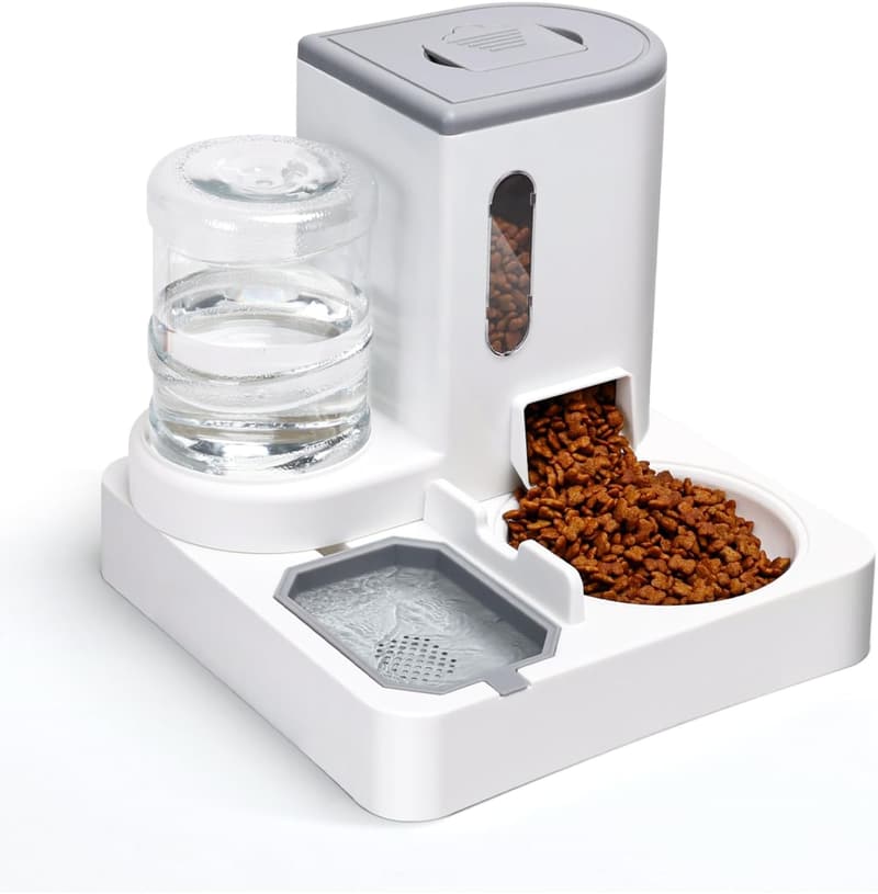 Automatischer 2-in-1 Futter- und Wasserspender für Katzen und Hunde, 2,2 L