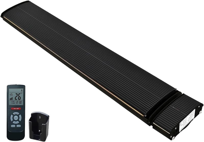 Einstellbarer Infrarot-Terrassenheizer 1800-2400 Watt, schwarz