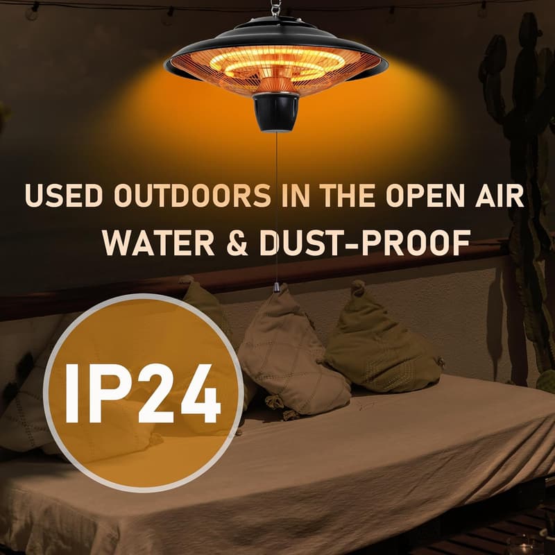 DONYER POWER Halogenheizung 800W/2000W für Garten und Gewächshaus