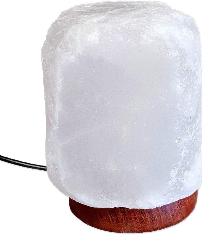USB Halit Salzlampe in Naturform - 10 cm hoch, aus Pakistan