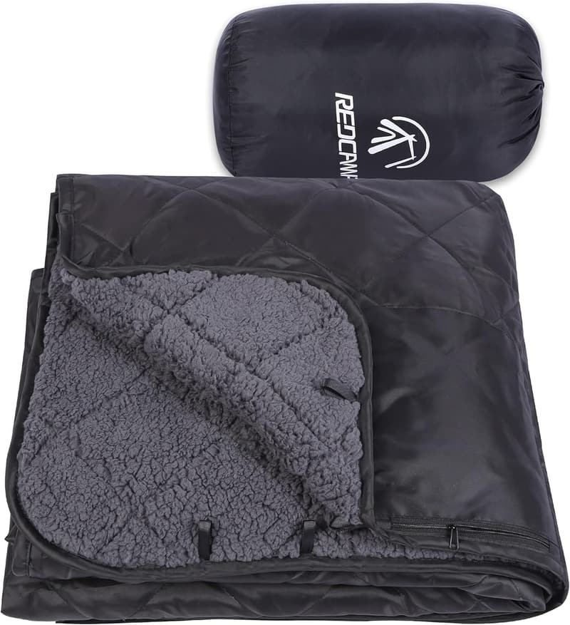 Wasserdichte Outdoor-Decke mit Sherpa-Futter für Camping und Reisen