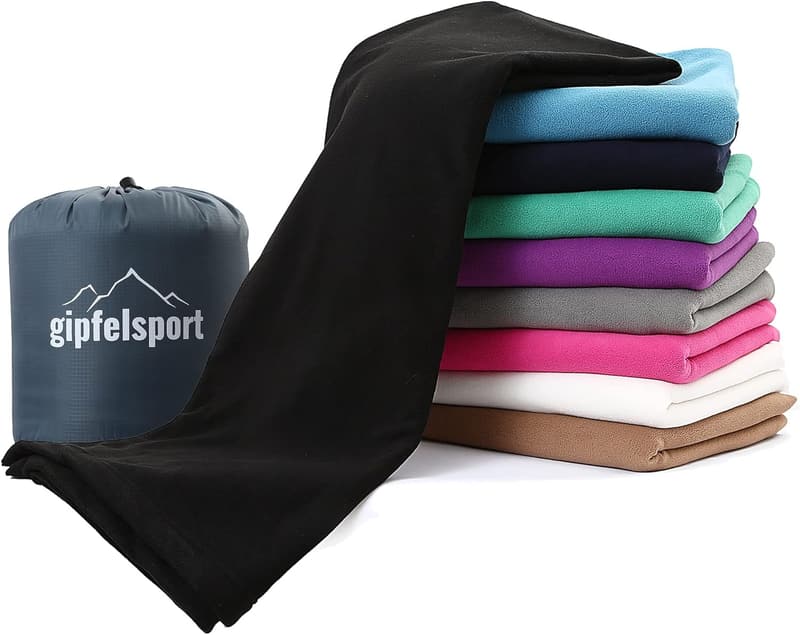 Mikrofaser Fleece Decke mit Schlafsackfunktion, 185 x 150 cm, leicht