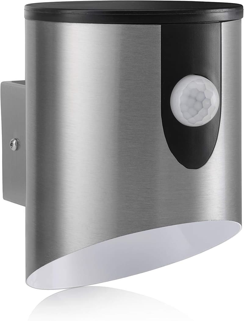 Kabellose LED PIR Sicherheits-Wandleuchte aus Edelstahl für außen