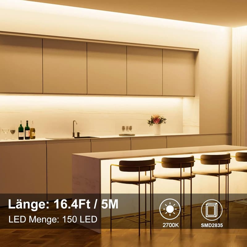 Batteriebetriebener LED Streifen 5M mit Fernbedienung und Timer für Deko