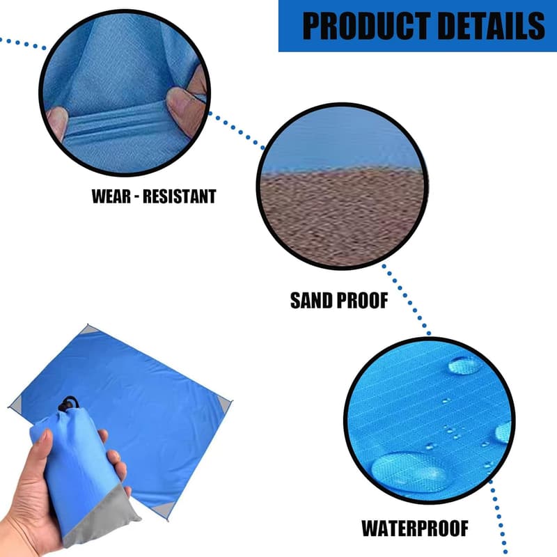 Ultraleichte wasserdichte Picknickdecke 200x210 cm für Outdoor-Aktivitäten