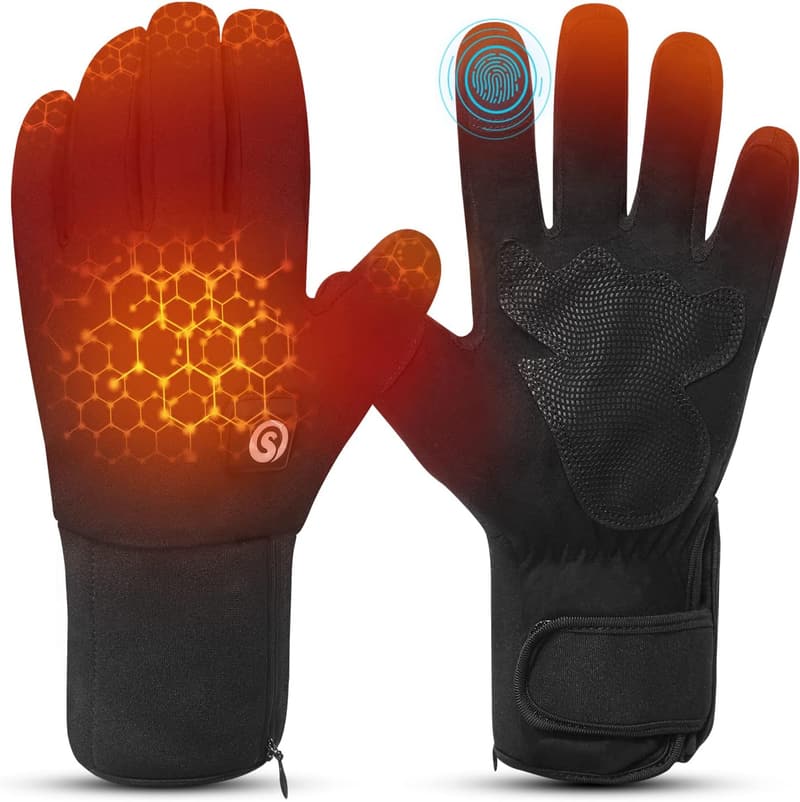 Beheizte Winterhandschuhe mit 7,4 V Akku für Outdoor-Sportler
