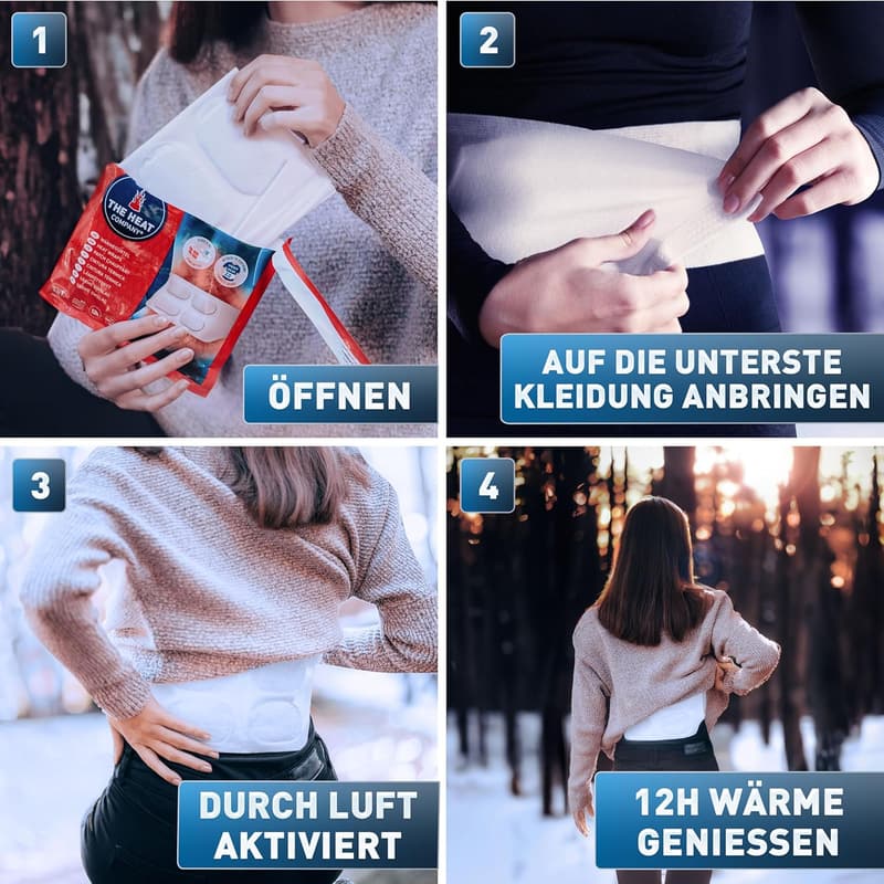 Wärmeweste für alle Größen (S-XL) - 12 Stunden natürliche Wärme