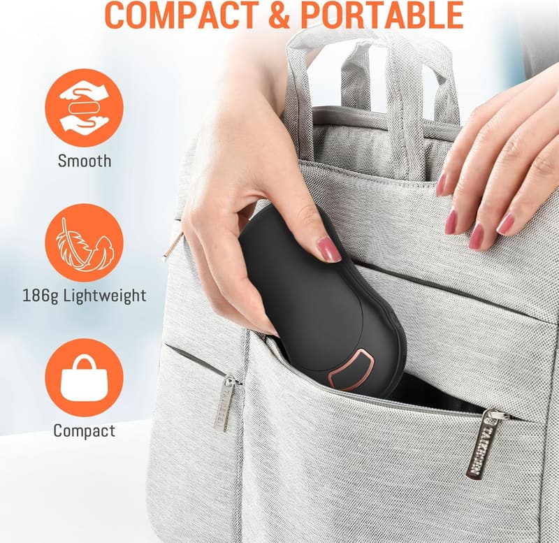 Wiederaufladbare Handwärmer Powerbank 10000mAh mit Temperaturanzeige für Outdoor-Sport