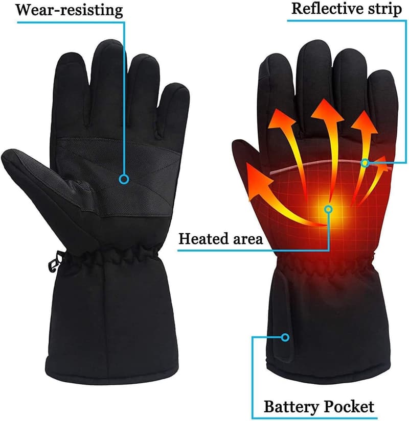 Wiederaufladbare beheizte Thermohandschuhe für Herren und Damen